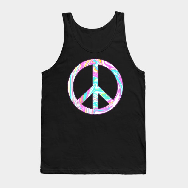 PSYCHEDELIC PEACE SYMBOL Tank Top by SquareClub